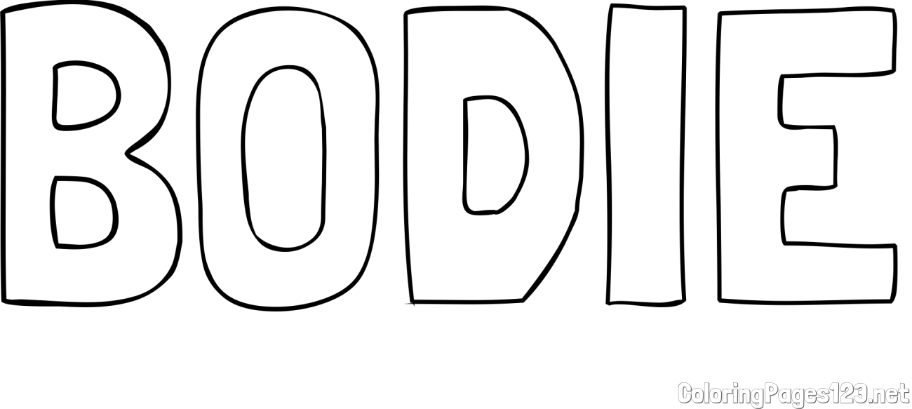 BODIE Coloring Page