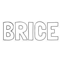 Online Created Coloring Page - BRICE Coloring Page