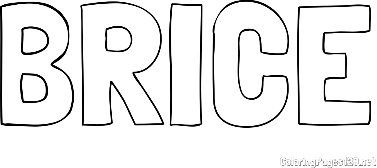 BRICE Coloring Page