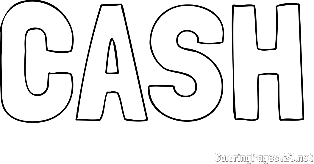 CASH Coloring Page