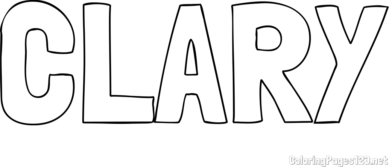 CLARY Coloring Page