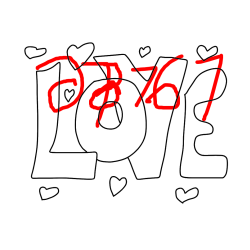 Pobarvana pobarvanka - Coloring Page of LOVE ❤❤😍