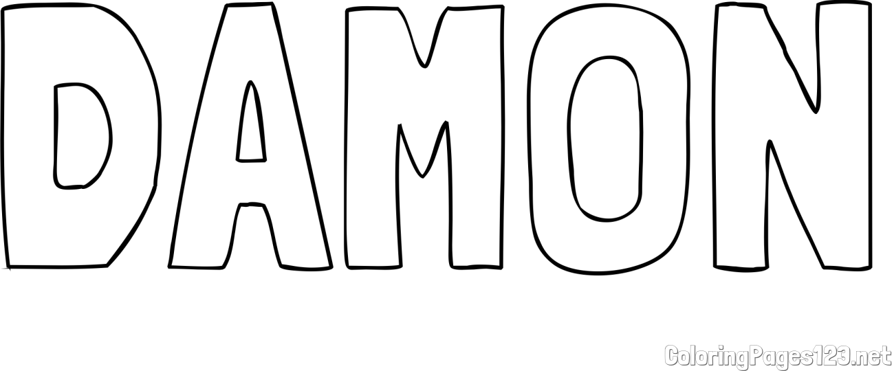 DAMON Coloring Page