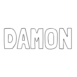 Online Created Coloring Page - DAMON Coloring Page