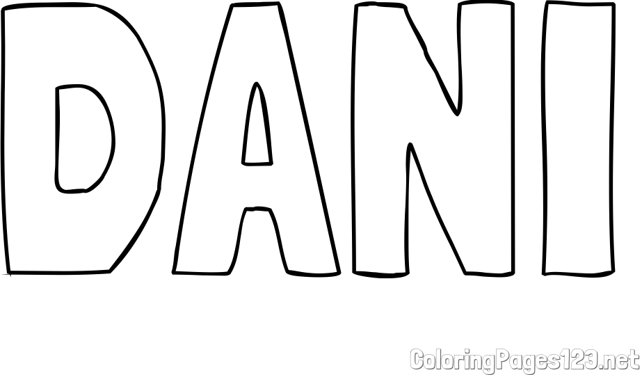 DANI Coloring Page