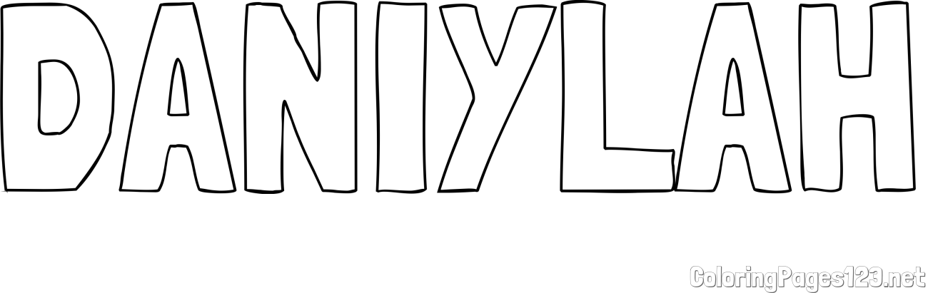 DANIYLAH Coloring Page