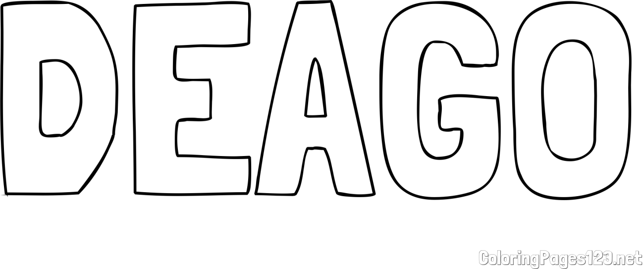 DEAGO Coloring Page