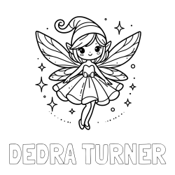 Online Created Coloring Page - DEDRA TURNER Coloring Page and Children's Coloring Page of a Wonderful Fairy