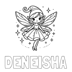 Online Created Coloring Page - DENEISHA Coloring Page and Children's Coloring Page of a Wonderful Fairy