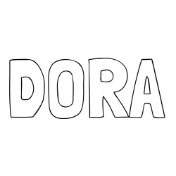 Online Created Coloring Page - DORA Coloring Page
