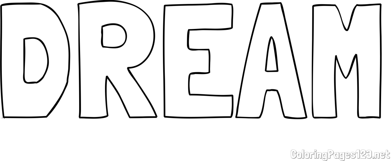 DREAM Coloring Page