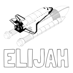 Online Created Coloring Page - ELIJAH Coloring Page and Space Shuttle Discovery Coloring Page
