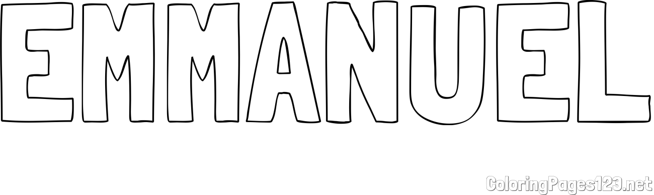 EMMANUEL Coloring Page