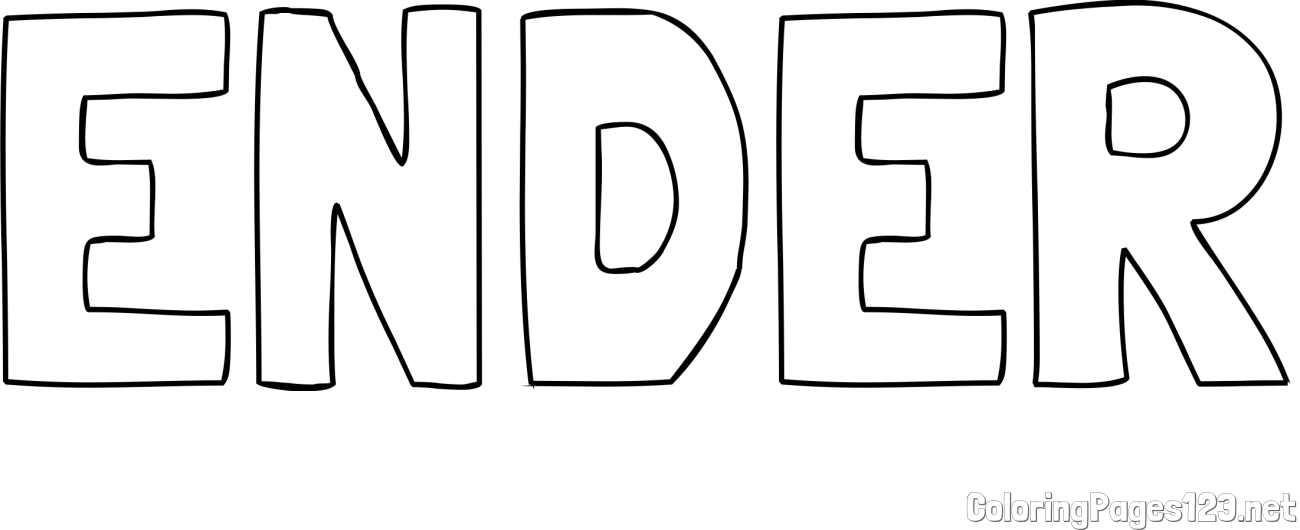 ENDER Coloring Page