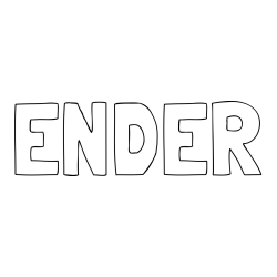 Online Created Coloring Page - ENDER Coloring Page