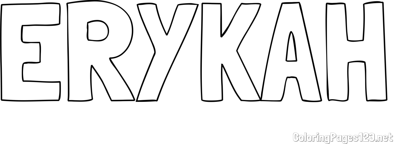 ERYKAH Coloring Page