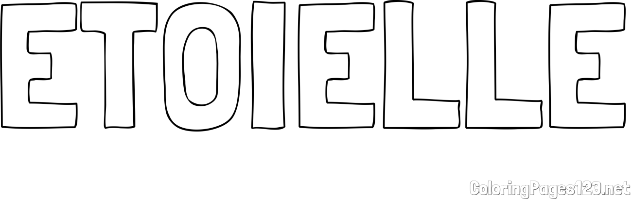 ETOIELLE Coloring Page