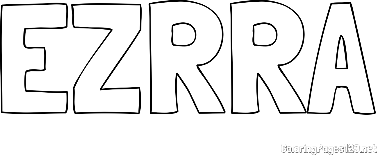 EZRRA Coloring Page