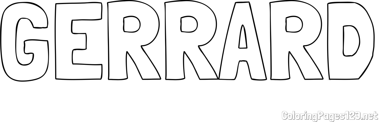 GERRARD Coloring Page