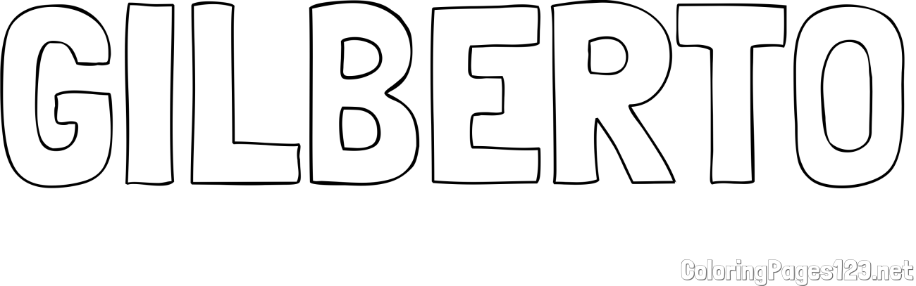 GILBERTO Coloring Page
