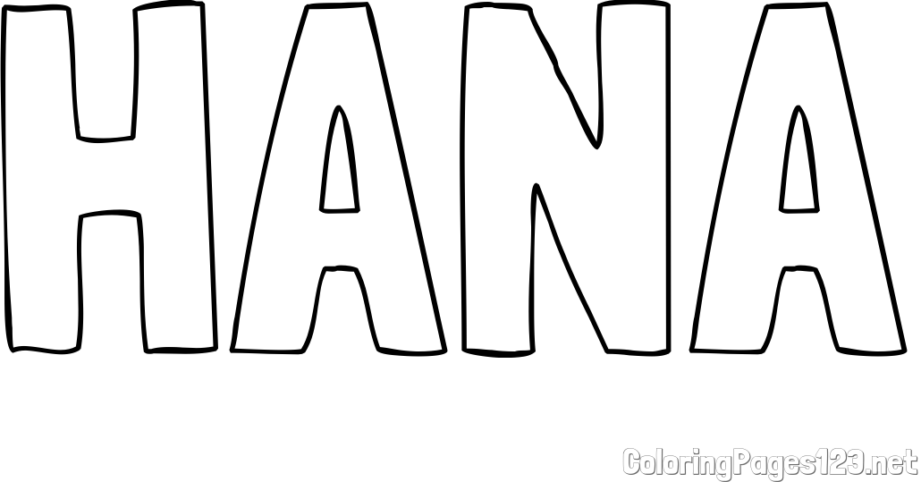 HANA Coloring Page