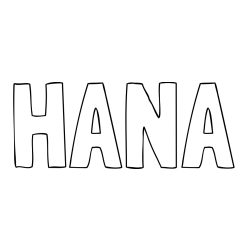 Online Created Coloring Page - HANA Coloring Page