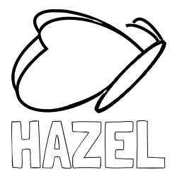 Online Created Coloring Page - HAZEL Coloring Page and Butterfly Coloring Page for Preschool