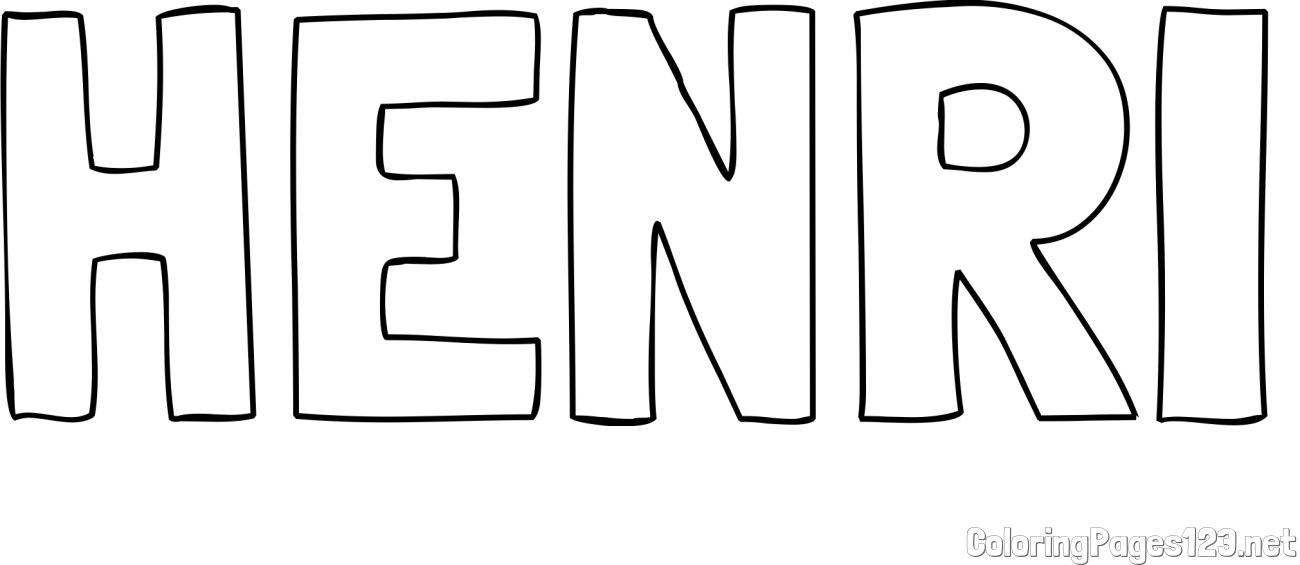 HENRI Coloring Page