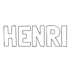 Online Created Coloring Page - HENRI Coloring Page