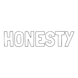 Online Created Coloring Page - HONESTY Coloring Page