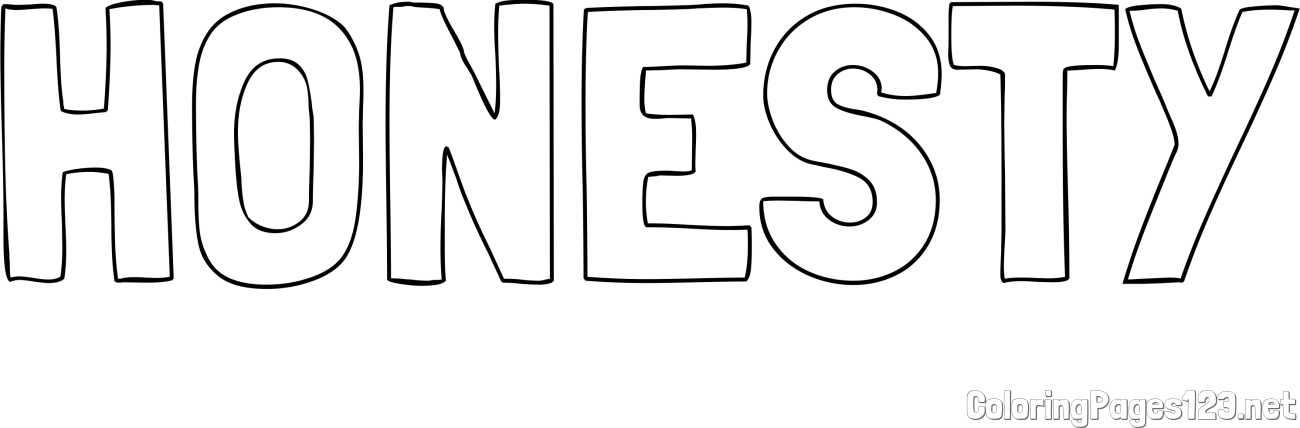 HONESTY Coloring Page