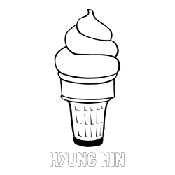 Online Created Coloring Page - HYUNG MIN Coloring Page and Ice Cream Coloring Page