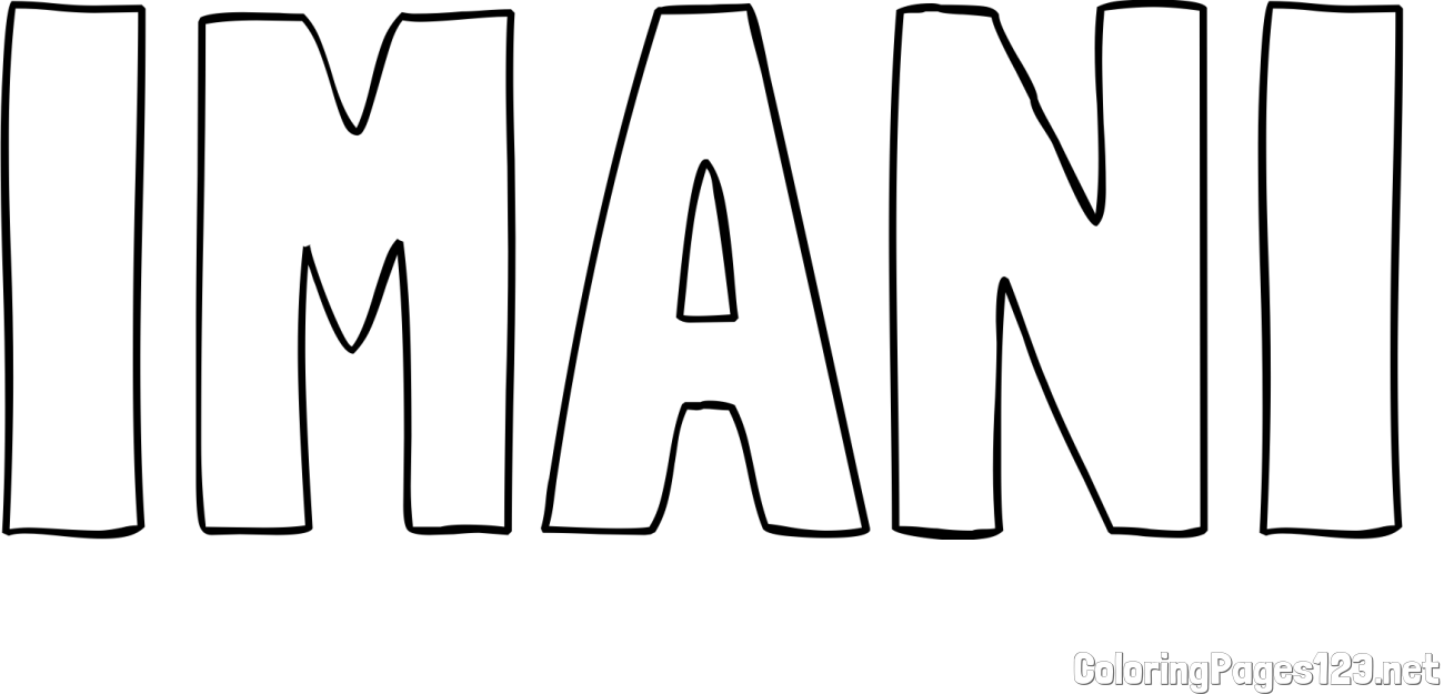 IMANI Coloring Page