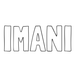 Online Created Coloring Page - IMANI Coloring Page