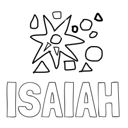 Online Created Coloring Page - ISAIAH Coloring Page and Shapes