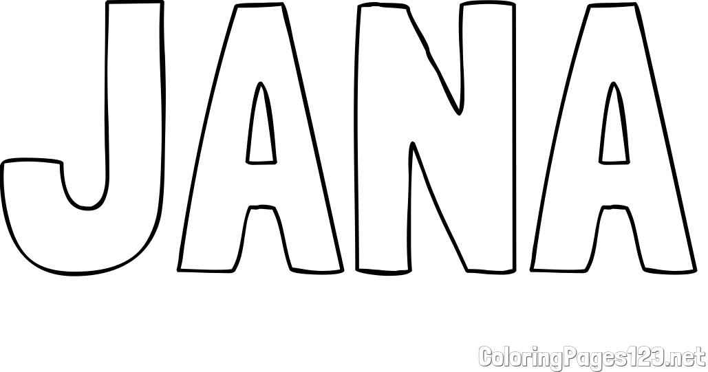 JANA Coloring Page
