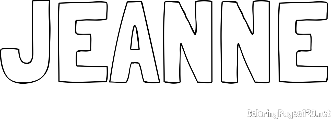 JEANNE Coloring Page