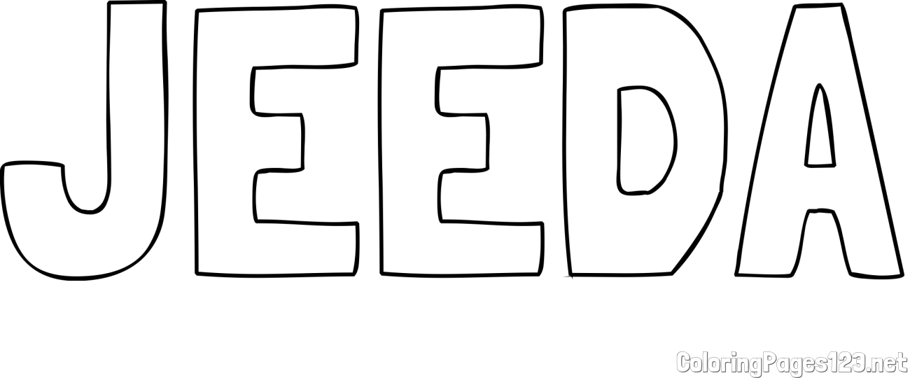JEEDA Coloring Page