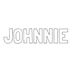 Online Created Coloring Page - JOHNNIE Coloring Page