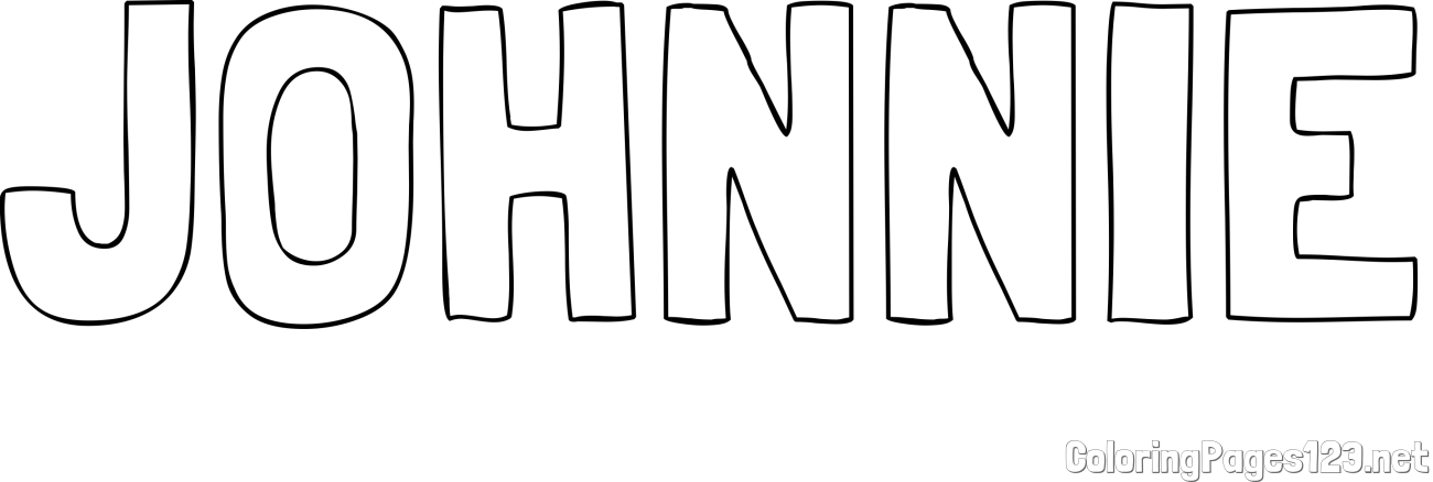 JOHNNIE Coloring Page