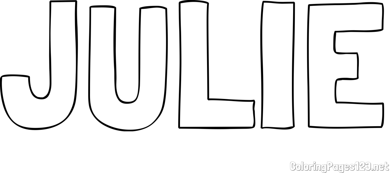JULIE Coloring Page