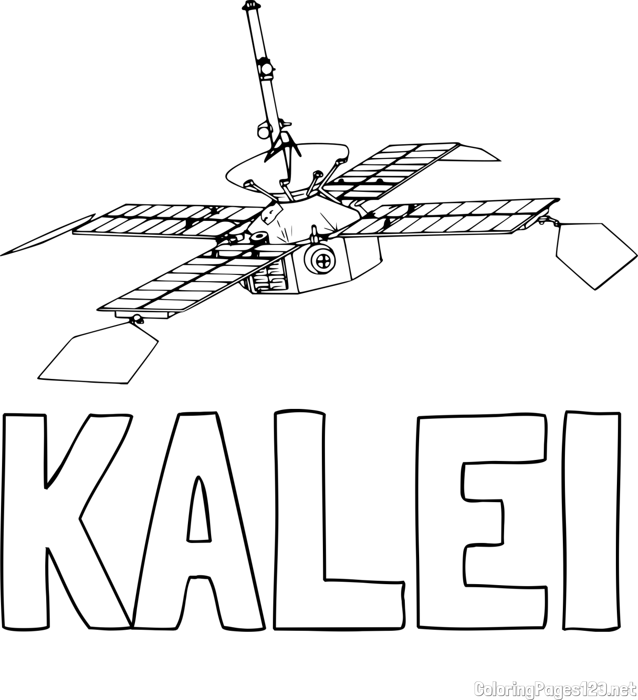 KALEI Coloring Page and NASA Space Probe Coloring Page
