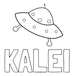 Online Created Coloring Page - KALEI Coloring Page and Simple Spacecraft Coloring Page for Kids