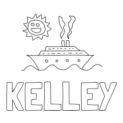 Online Created Coloring Page - KELLEY Coloring Page and Coloring Page of a Huge Ship