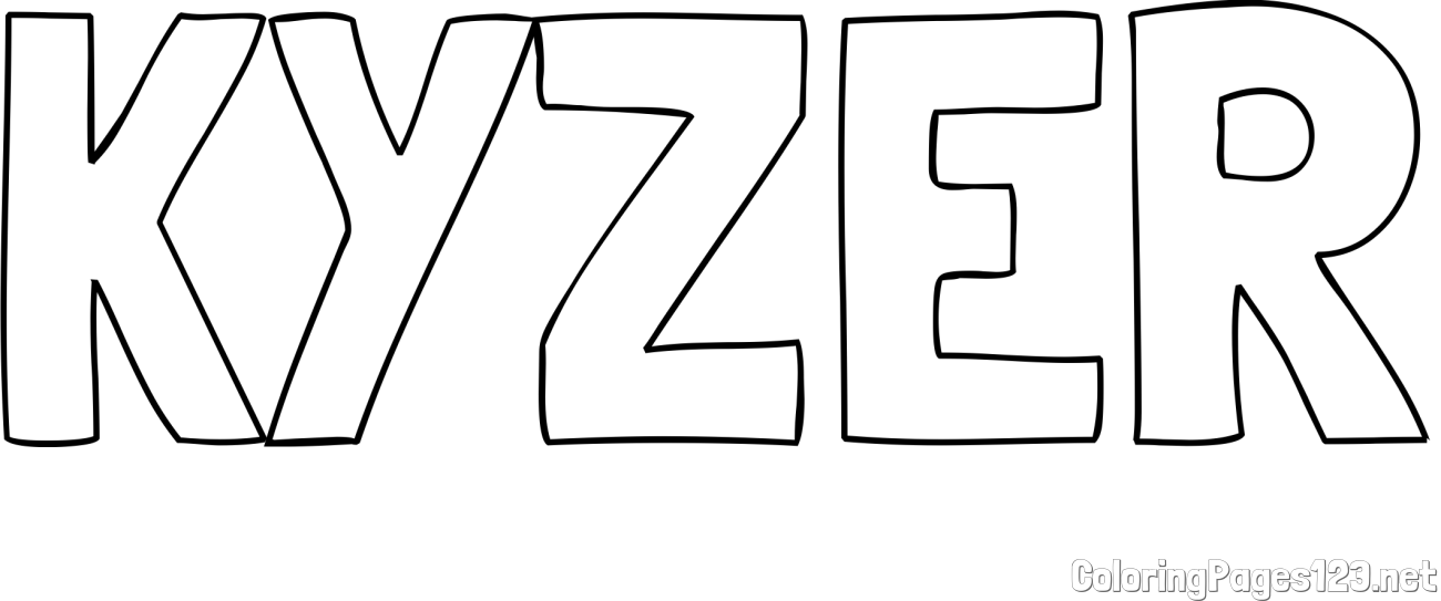 KYZER Coloring Page