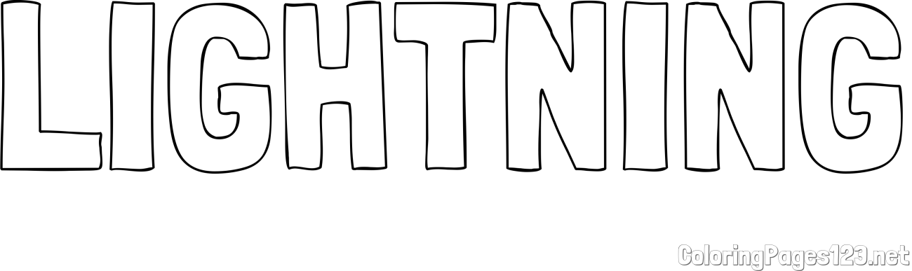 LIGHTNING Coloring Page