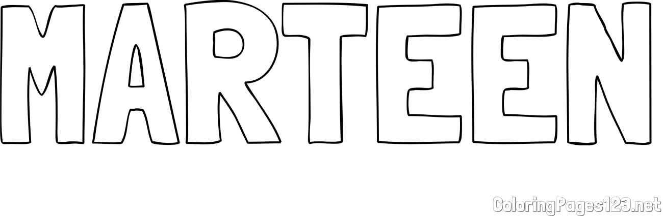MARTEEN Coloring Page