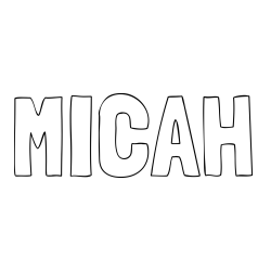 Online Created Coloring Page - MICAH Coloring Page