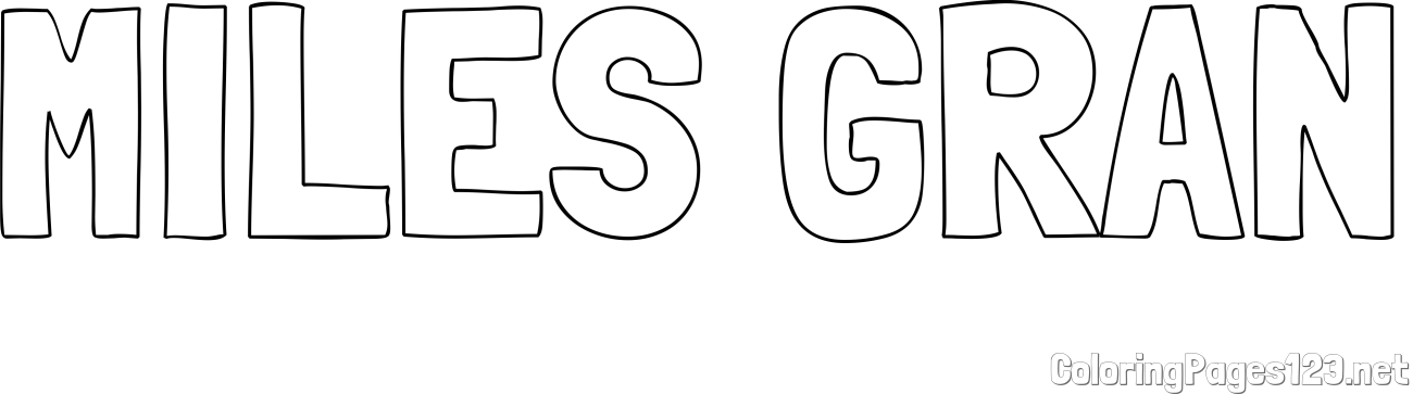 MILES GRAN Coloring Page