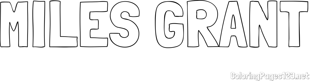 MILES GRANT Coloring Page